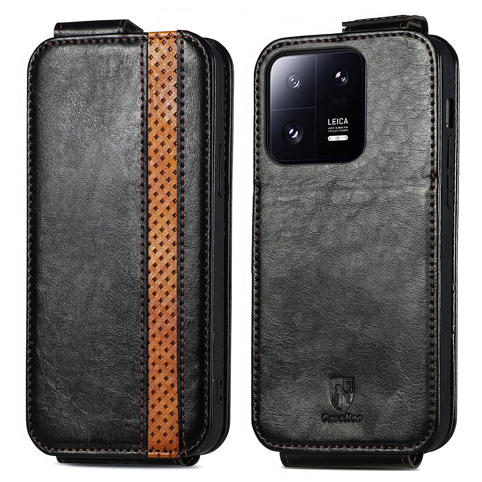 CASENEO 003 Series For Xiaomi 13 Pro 5G Drop Protection Phone Cover Splicing Style PU Leather Flip Phone Stand Case with Card Slot CASENEO 003 Series For Xiaomi 13 Pro 5G Drop Protection Phone Cover Splicing Style PU Leather Flip Phone Stand Case with Card Slot